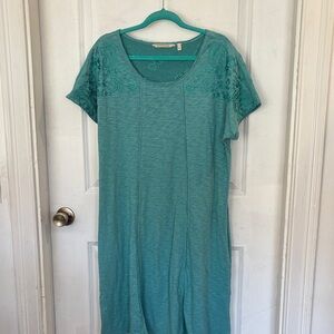 Soft Surroundings Teal Textured dress